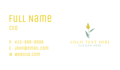 Tulip Flower Organic Business Card Image Preview