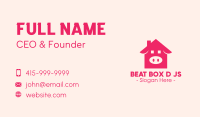 Pink Pig House Business Card Image Preview