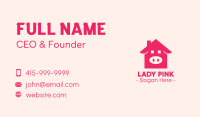 Pink Pig House Business Card Image Preview
