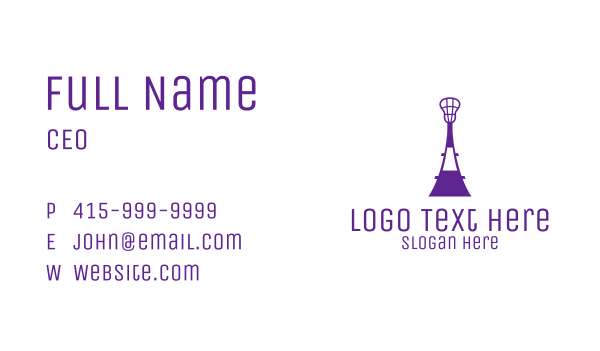 Lacrosse Tower Business Card Design Image Preview