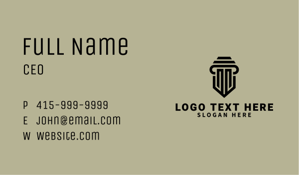 Business Company Pillar Business Card Design Image Preview