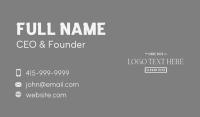 Stylish Fashion Business Wordmark Business Card Image Preview