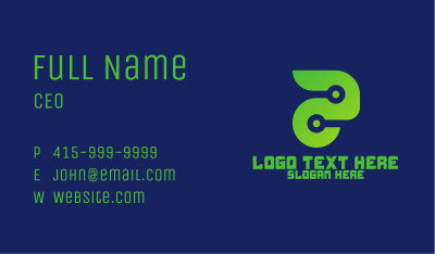 Green Tech Company  Business Card Image Preview