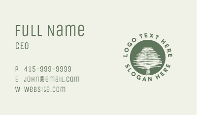 Scribble Tree Nature Business Card Image Preview