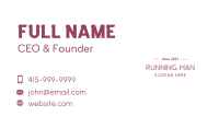 Creative Minimalist Wordmark Business Card Image Preview