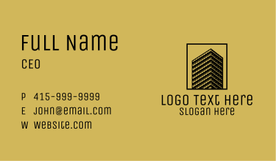 Luxury High Rise Building  Business Card