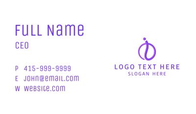 Creative Agency Letter I Business Card Image Preview