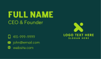 Green Tech Letter X Business Card Image Preview