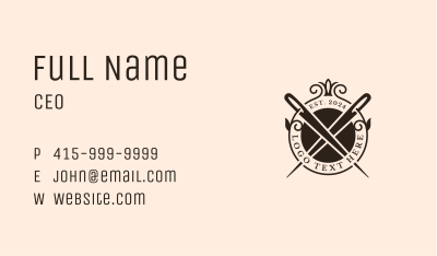 Tailoring Needle Embroidery Business Card Image Preview