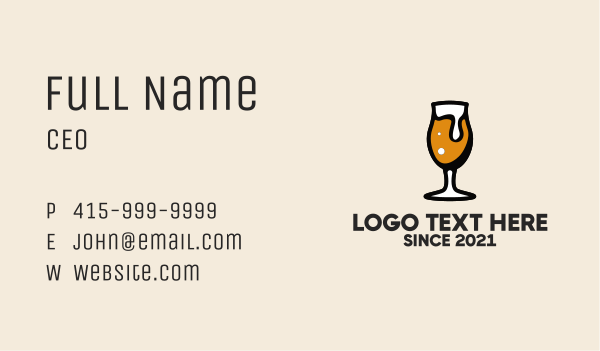 Draught Beer Glass  Business Card Design Image Preview