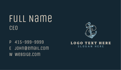 Anchor Rope Letter C Business Card Image Preview
