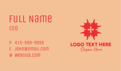 Red Cross Puzzle  Business Card Image Preview