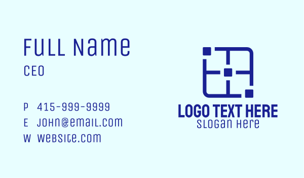 Blue Software Tech  Business Card Design Image Preview