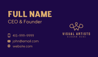 Gold Luxury Letter W Business Card Image Preview