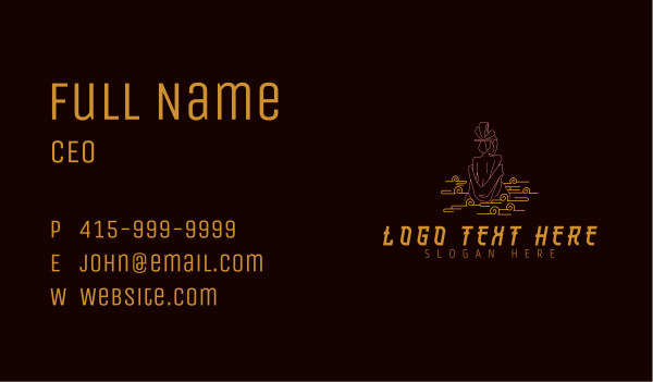 Oriental Woman Robe Business Card Design Image Preview