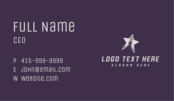 Arrow Star Agency Business Card Design Image Preview