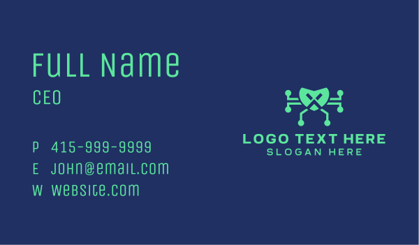 Green Digital Drone Business Card Design Image Preview
