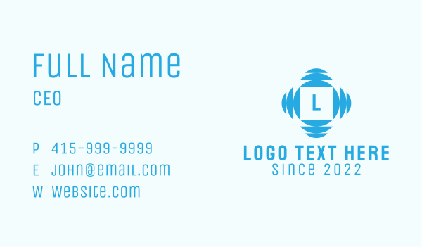 Optical  Spliced Letter  Business Card Design Image Preview