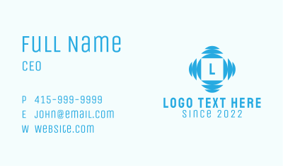 Optical  Spliced Letter  Business Card Image Preview