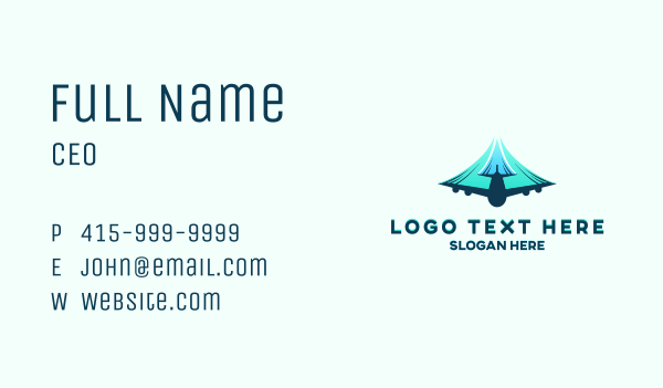 Airplane Fast Soaring Business Card Design Image Preview