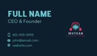 Audio Soundwave Headphones Business Card Image Preview