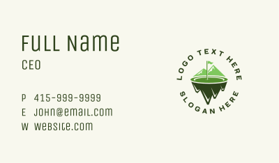 Golf Flag Park Business Card Image Preview