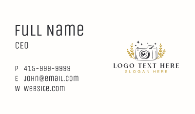Camera Leaf Photography Business Card Image Preview