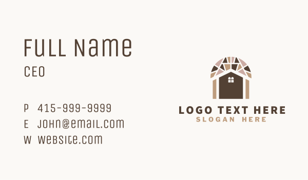 Mosaic Home Real Estate Business Card Design Image Preview
