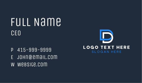 Organization Letter D Business Card Design Image Preview