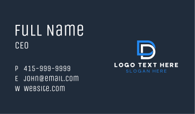 Organization Letter D Business Card Image Preview