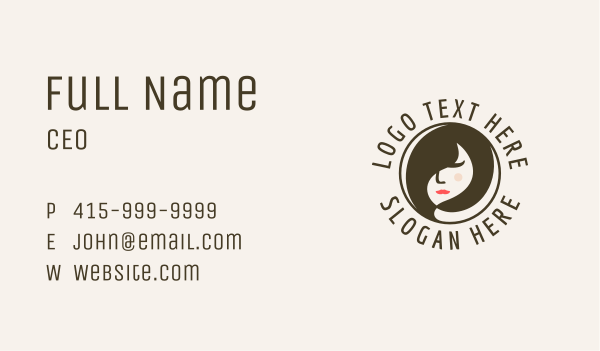 Woman Hair Beauty Business Card Design Image Preview