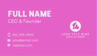 Pink Fashion Letter U Business Card Image Preview