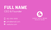 Pink Fashion Letter U Business Card Design