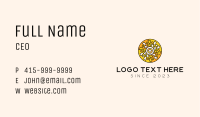 Yellow Round Stained Glass Business Card Image Preview