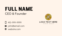 Yellow Round Stained Glass Business Card Design