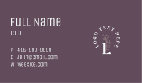 Circle Floral Lettermark Business Card Image Preview