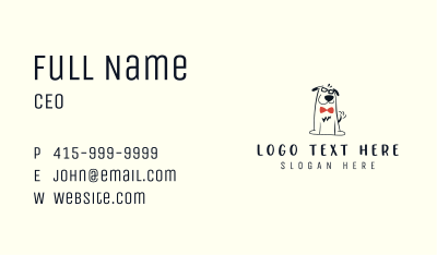 Nerdy Dog Puppy Business Card Image Preview