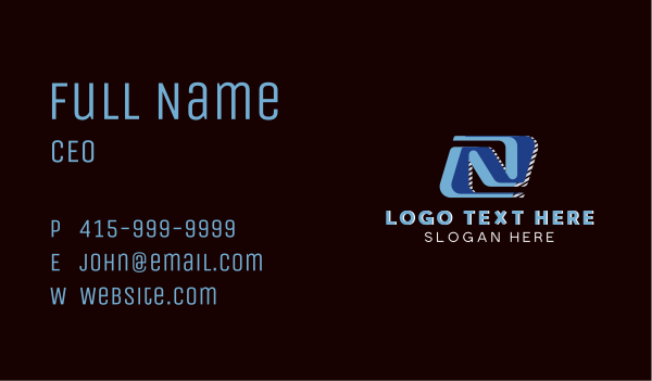 Startup Corporate Company Letter N Business Card Design Image Preview