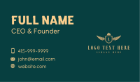 Crown Shield Wings Business Card Design