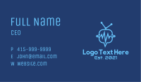 Blue Medical Pulse Chat  Business Card Image Preview