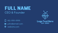 Blue Medical Pulse Chat  Business Card Preview