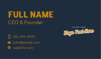 Quirky Round Wordmark Business Card Image Preview