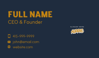 Quirky Round Wordmark Business Card Image Preview