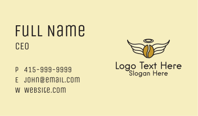 Angel Wings Coffee  Business Card Image Preview