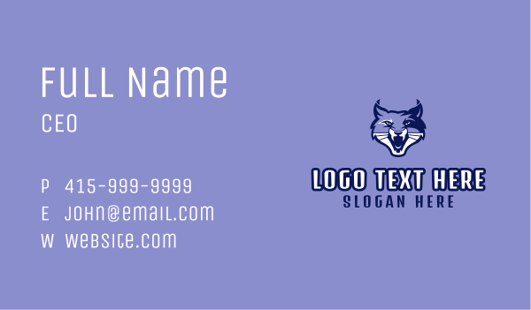Wild Cat Mascot  Business Card Design Image Preview