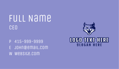 Wild Cat Mascot  Business Card Image Preview