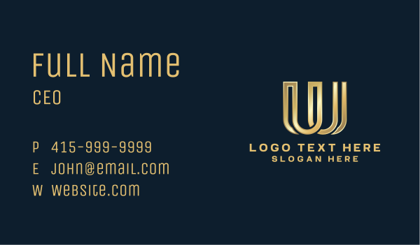 Corporate Business Premium Letter W Business Card Design Image Preview
