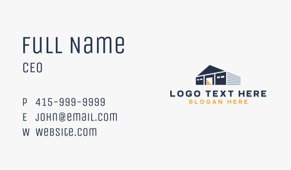 Warehouse Distribution Facility Business Card Design Image Preview