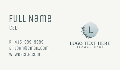 Pastel Floral Lettermark Business Card Image Preview