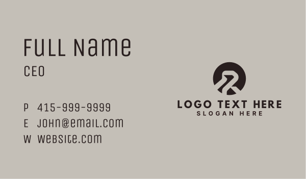 Technology Media Letter R Business Card Design Image Preview
